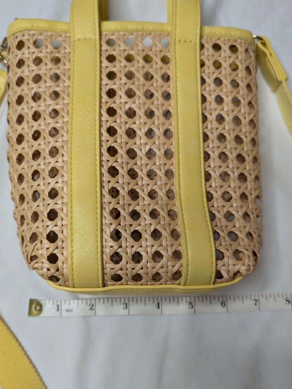 Universal Thread Mini Rattan Tote Bag – Yellow - Picture 5 of 5
